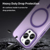 For iPhone 15 Pro Max MagSafe Frosted Translucent TPU + PC Full Coverage Phone Case(Dark Purple)