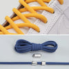 1 Pair Elastic Metal Buckle without Tying Shoelaces(Dark Blue)