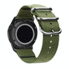 Washable Nylon Canvas Watchband, Band Width:22mm(Army Green with Silver Ring Buckle)