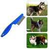 5x Pet Flea Combs, Fine Tooth Steel, Cats & Dogs, Blue, 14cm