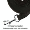 10m Long Dog Training Lead with Bungee (Black) - 2.5cm Wide
