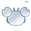 Children One-Piece Full Silicone Table Cartoon Crab Separation Plate(Blue)