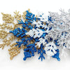 12 PCS Christmas Tree Ornaments Acrylic Snowflake Pieces Decorative Pendant Loose Powder, Diameter: 10cm(Red)