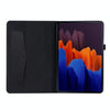 For Samsung Galaxy Tab S8 Ultra Horizontal Flip Fabric Leather Tablet Case with Card Slots & Holder(Black)