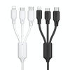 WK WDC-103 3A 3 In 1 8 Pin + Micro USB + Type-C / USB-C Fullspeed Pro Charging Data Cable, Length: 1.15m (White)