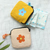 Sanitary Napkin Storage Bag Large Capacity Little Bag Canvas Simple Short Wallet(Pink)