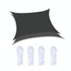 Outdoor Garden Sunshade Sail Waterproof Anti-UV Canopy, Size: 5m x 5m(Black)