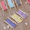 2 PCS 1:12 Beach Lounge Chair Simulation Model Outdoor Beach Scene Shooting Props Can Be Folded(Royal Blue)