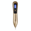 9 Gears Mole Spotting Pen LCD Home Laser Mole Spot Sweeping Beauty Instrument With Shot Light(Gold)
