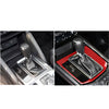 Car Carbon Fiber Gear Panel Decorative Sticker for Mazda CX-5 2017-2018, Left Drive (Red)