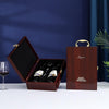 Double Piano Finish Red Wine Box Wooden Packing Case Wine Gift Box With Tools(Red Sandalwood)