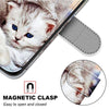 For Alcatel 1L (2021) Coloured Drawing Cross Texture Horizontal Flip PU Leather Case with Holder & Card Slots & Wallet & Lanyard(Big Cat Holding Kitten)