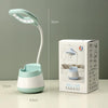 USB Charging LED Desk Light Eye Protection Lamp with Pen Holder and Phone Holder(CS276-3 Green)