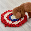 Dog Snuffle Mat, Red, 45cm - Slow Feeder, Stress Relief