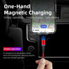 ENKAY 2 in 1 5A USB to Type-C + 8 Pin Magnetic Fast Charging Data Cable with LED Light, Length: 1m(Blue)