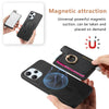 For Redmi K70 / K70 Pro 5G Retro Magsafe Cross Leather Ring Holder Card Bag Phone Case(Black)