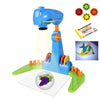 Children Multifunctional Projection Writing Drawing Board, without Watercolor Pen(Blue)
