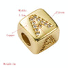 English Letter Beads Bracelet Brass Micro-inlaid Couple Red String Pull DIY Bracelet Jewelry, Style:D