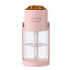 280ml Volcano Cup Rotating Air Humidifier Mini Colorful Ambient Light Car Aroma Diffuser(Pink)