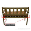 130 x 50cm Outdoor Home Patio Waterproof Sunscreen Bench Cushion, Color: Black
