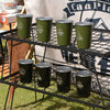 AOTU AT6657-2 4pcs Outdoor Camping Folding Stainless Steel Water Cup Set (Black)