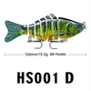2 PCS PROBEROS HS001 10cm 15.5g Road Sub-Fish Bait Plastic Hard Bait(D)