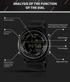 SANDA  411 Multifunctional Wports Watch Male Youth Fashion Model Male Waterproof Student Electronic Watch(Black)