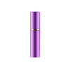 Portable Mini Refillable Glass Perfume Fine Mist Atomizers with Metallic Exterior, 5ml (Purple)