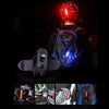 AQY-096 IPX4 Detachable USB Rechargeable Dual Color LED Bike Taillight (Blue & Red)