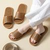 Linen Slippers Summer Couple Home Indoor Floor Rattan Grass Non-Slip Slippers, Size: 44-45(Diamond Grass)