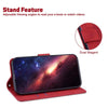 For Realme 13+ Global Geometric Embossed Leather Phone Case(Red)