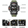 SMAEL 8072 Alloy Outdoor Multifunctional Electronic Watch Men Dual Display Waterproof Watch(Black Gray)
