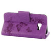 For Galaxy A3 (2017) / A320 Butterflies Embossing Horizontal Flip Leather Case with Holder & Card Slots & Wallet & Lanyard (Purple)