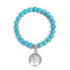 S2208-5 Life Tree Women Beaded Bracelet Turquoise Ethnic Style Charm Jewelry