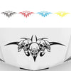 D-299 Skull Pattern Car Modified Hood Decorative Sticker(White)