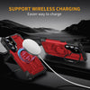 For Samsung Galaxy S24+ 5G Lens Holder MagSafe Phone Case(Red)