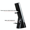 N61 3 in 1 Wireless Charger Folding Eye Protection Desk Lamp with Clock & Alarm Function(Black)