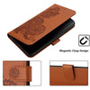 For Samsung Galaxy A26 5G Datura Flower Embossed Flip Leather Phone Case(Brown)