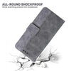 For Realme 13+ Global Geometric Embossed Leather Phone Case(Grey)
