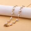 Mask Anti-Lost Hanging Chain Round Handmade Pearl Multi-Purpose Sweater Chain Glasses Chain(Gold)