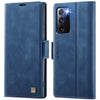 For Samsung Galaxy Note20 Ultra AutSpace A11 Side Buckle MagSafe Magnetic RFID Phone Leather Case(Blue)