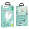 hoco N41 Almighty PD20W Type-C + QC3.0 USB Charger with Type-C to 8 Pin Cable, EU Plug(White)