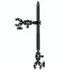 PULUZ Cycling Quick Release Bracket with 150cm Selfie Stick Set, Dual-heads Crab & Single Heads Clamps Handlebar Fixed Mount (Black)