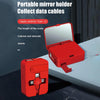 5-In-1 Telescopic Multifunctional Charging Cable Phone Bracket Function With Makeup Mirror(Red)