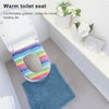 Universal Washable Warm Sticky Toilet Seat Cushions(Blue)