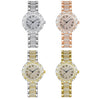 BS Bee Sister  FA1499 Ladies Diamond Watch Jewelry Chain Watch(Silver Golden)