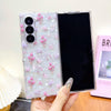 For Samsung Galaxy Z Fold4 Shell Texture Flower Pattern Protective Phone Case(Floral)