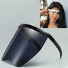 Anti-Saliva Splash Anti-Spitting Sunscreen Sunglasses Integrated Anti-Splash Shield(Black Frame Grey Lens)