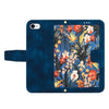 For iPhone SE 2024 Floral Pattern Leather Phone Case with Lanyard(Dark Blue)