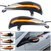 1 Pair For Honda Civic 2006-2011 Car Dynamic LED Turn Signal Light Rearview Mirror Flasher Water Blinker (Transparent Black)